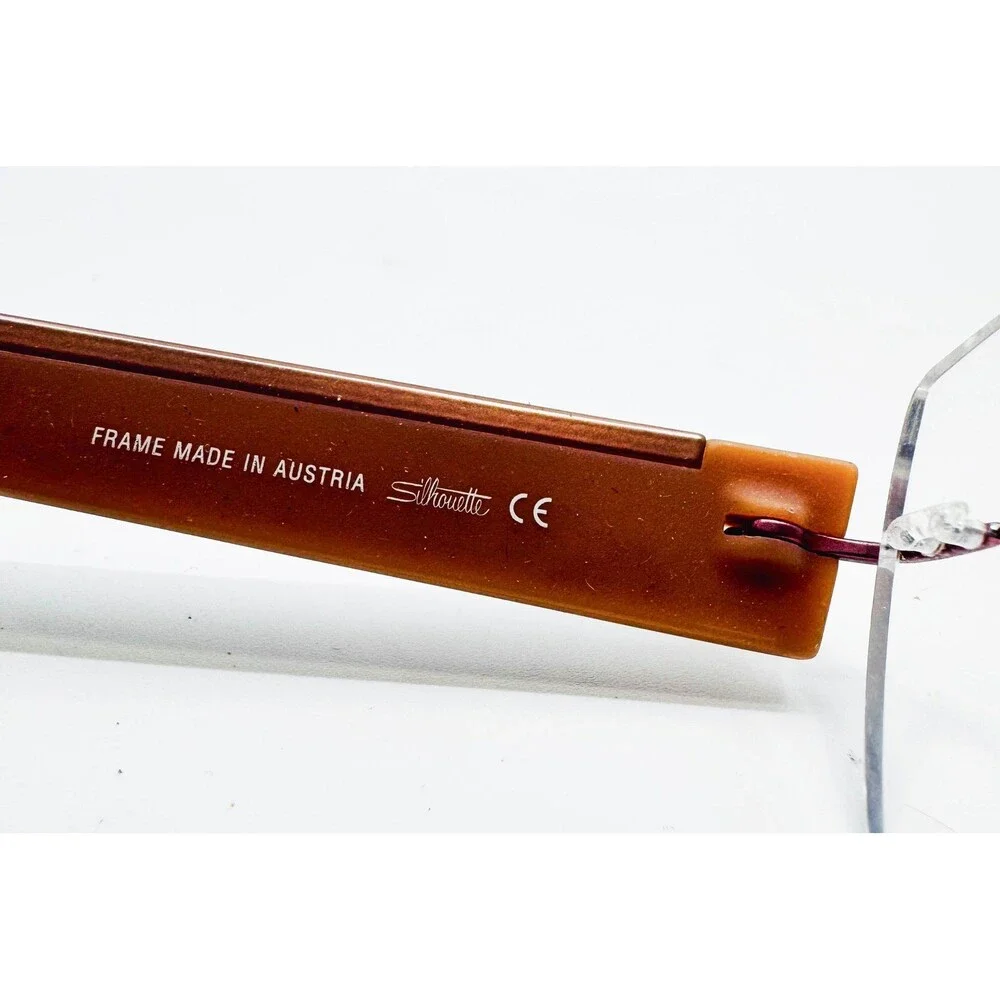 Silhouette Eyeglasses Mens Brown Rimless Austria 4452 40 6052 17 130
